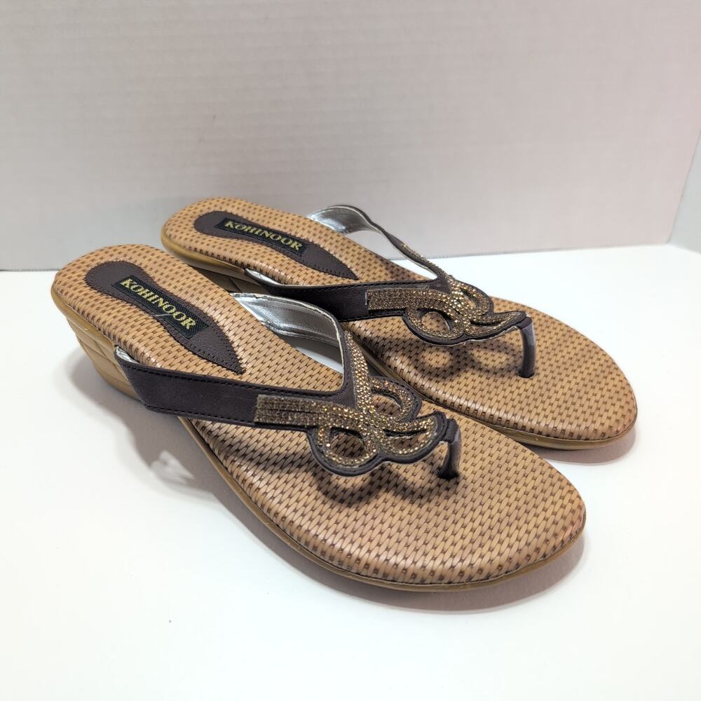 Kohinoor Wedge Boho Gypsy Sandals Women's 8